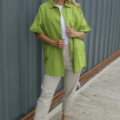 Theodora Crochet Detail Shirt Olive -Kitandkaboodal Store IMG 2309 fd851be4 0919 497e bec0 707884c70c44