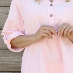 Rhiannon Crinkle Cotton Tunic Pink 8 Rhiannon Crinkle Cotton Tunic Pink -Kitandkaboodal Store IMG 2311 f005b67e b2cc 4f51 a456 bfe978b963d2