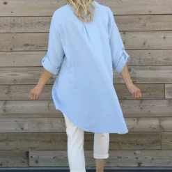 Rhiannon Crinkle Cotton Tunic Powder Blue -Kitandkaboodal Store IMG 2351 157a292b b564 4565 9aa6 1d4dc2a6880b