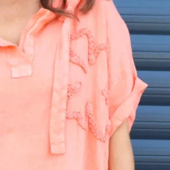 Carlina Hooded Flower Detail Linen Dress Orange 8 Carlina Hooded Flower Detail Linen Dress Orange -Kitandkaboodal Store IMG 2371 52b77196 ebda 4e00 ae5e b2c41d5f65dd