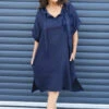 Carlina Hooded Flower Detail Linen Dress Navy 1 Carlina Hooded Flower Detail Linen Dress Navy -Kitandkaboodal Store IMG 2383 bd7c449c 0bc6 41a3 a563 cf3a8f3fa431