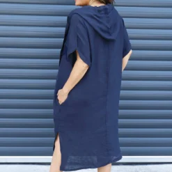 Carlina Hooded Flower Detail Linen Dress Navy 9 Carlina Hooded Flower Detail Linen Dress Navy -Kitandkaboodal Store IMG 2389 253e8984 e61a 4b7a 8d54 7680dde718eb