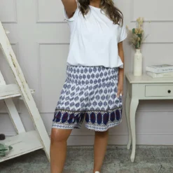 Sohan Print Shorts Navy