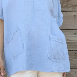 Leonie Crinkle Cotton Top Light Blue -Kitandkaboodal Store IMG 2420 2901ec3e 5d94 4b80 8826 075332d293fe