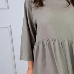 Francesca Linen Dress Mocha -Kitandkaboodal Store IMG 2446 f32de690 9be4 422f 84d2 3f8d349447f8