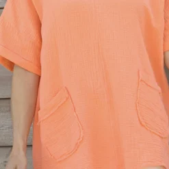 Leonie Crinkle Cotton Top Coral -Kitandkaboodal Store IMG 2450 351218bc 8f39 4087 907a f1d0ba05840f