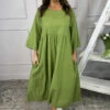 Francesca Linen Dress Olive 1 Francesca Linen Dress Olive -Kitandkaboodal Store IMG 2488 59a4f347 78c0 42fa bfce 551980f773c7