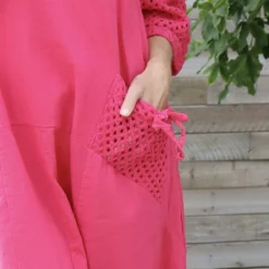 Cadie Crochet Detail Linen Dress Hot Pink 8 Cadie Crochet Detail Linen Dress Hot Pink -Kitandkaboodal Store IMG 2516 135106f0 500e 4d73 8d42 18655fcd0ab0