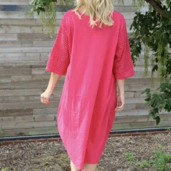 Cadie Crochet Detail Linen Dress Hot Pink 9 Cadie Crochet Detail Linen Dress Hot Pink -Kitandkaboodal Store IMG 2520 5e857c3c 123e 411b 909e c0e86b4fa062