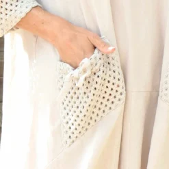 Cadie Crochet Detail Linen Dress Stone -Kitandkaboodal Store IMG 2531 0a005417 bb4e 46a3 9c7a ff8063f50767