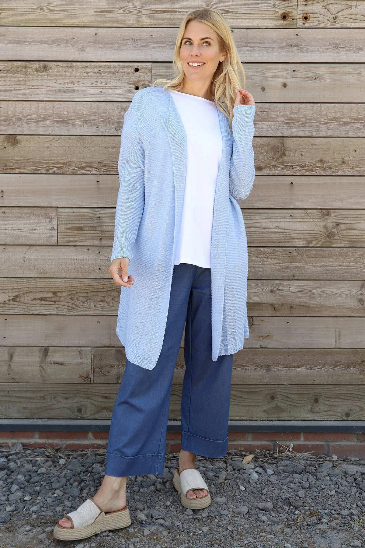 Verity Knit Cardigan Powder Blue 3 Verity Knit Cardigan Powder Blue - Image 2