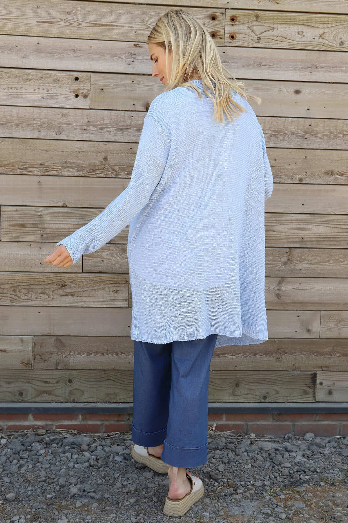 Verity Knit Cardigan Powder Blue 5 Verity Knit Cardigan Powder Blue - Image 4