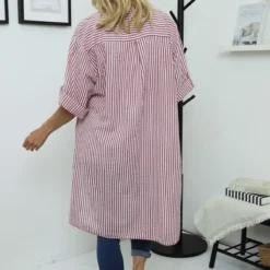 Martza Stripe Cotton Shirt Grape 9 Martza Stripe Cotton Shirt Grape -Kitandkaboodal Store IMG 2626 4f4f1c0d 3dd0 448c bd8b 9e90022ca6ad