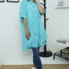 Martza Stripe Cotton Shirt Aqua 2 Martza Stripe Cotton Shirt Aqua -Kitandkaboodal Store IMG 26512