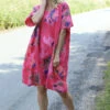 Milana Print Linen Dress Fuchsia -Kitandkaboodal Store IMG 2665 3bd20335 6462 40a9 8442 254debc865fa