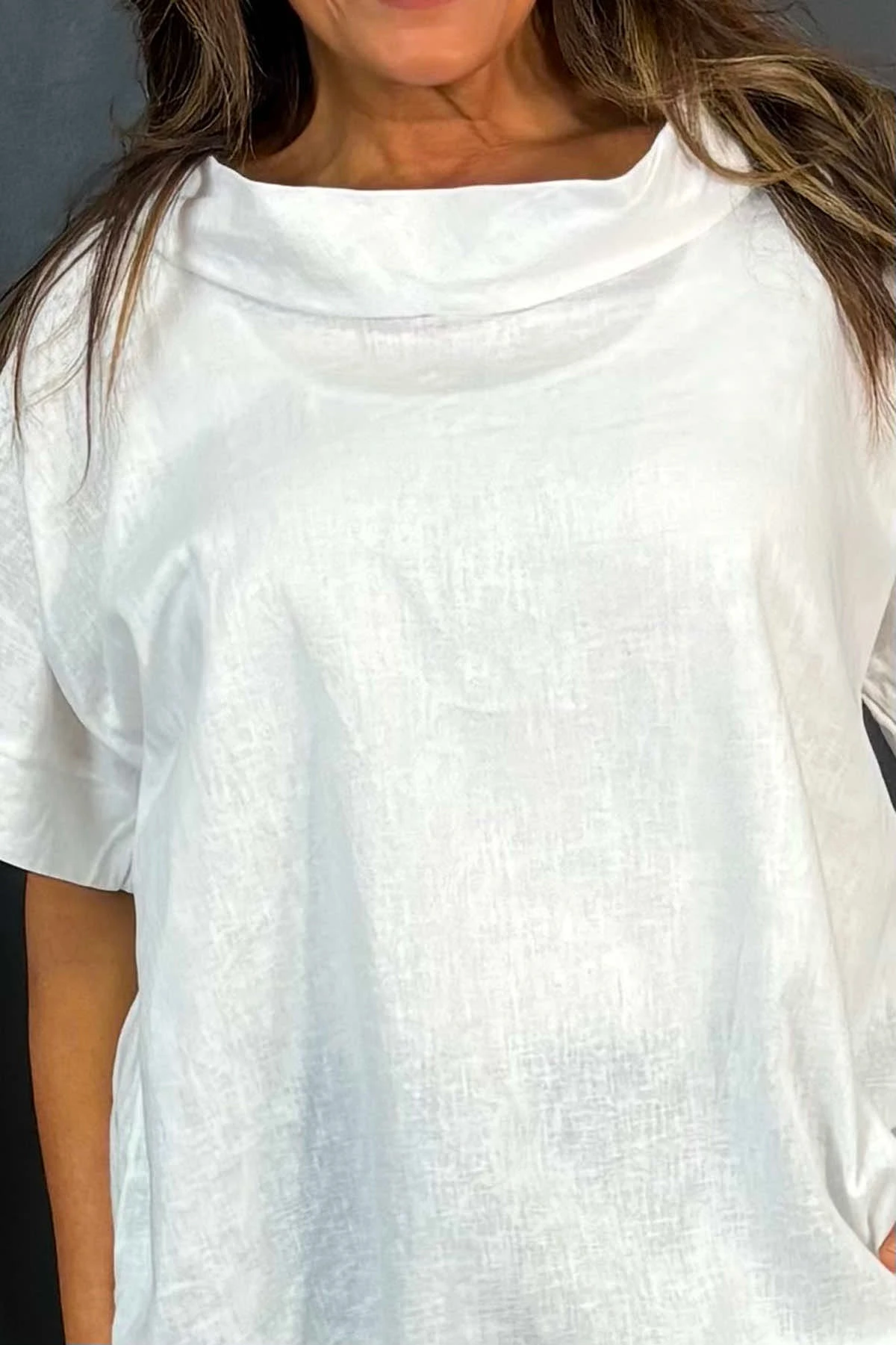 Baines Linen Top White 5 Baines Linen Top White - Image 3