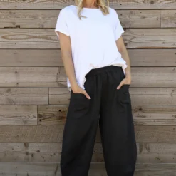 Primrose Linen Trousers Charcoal