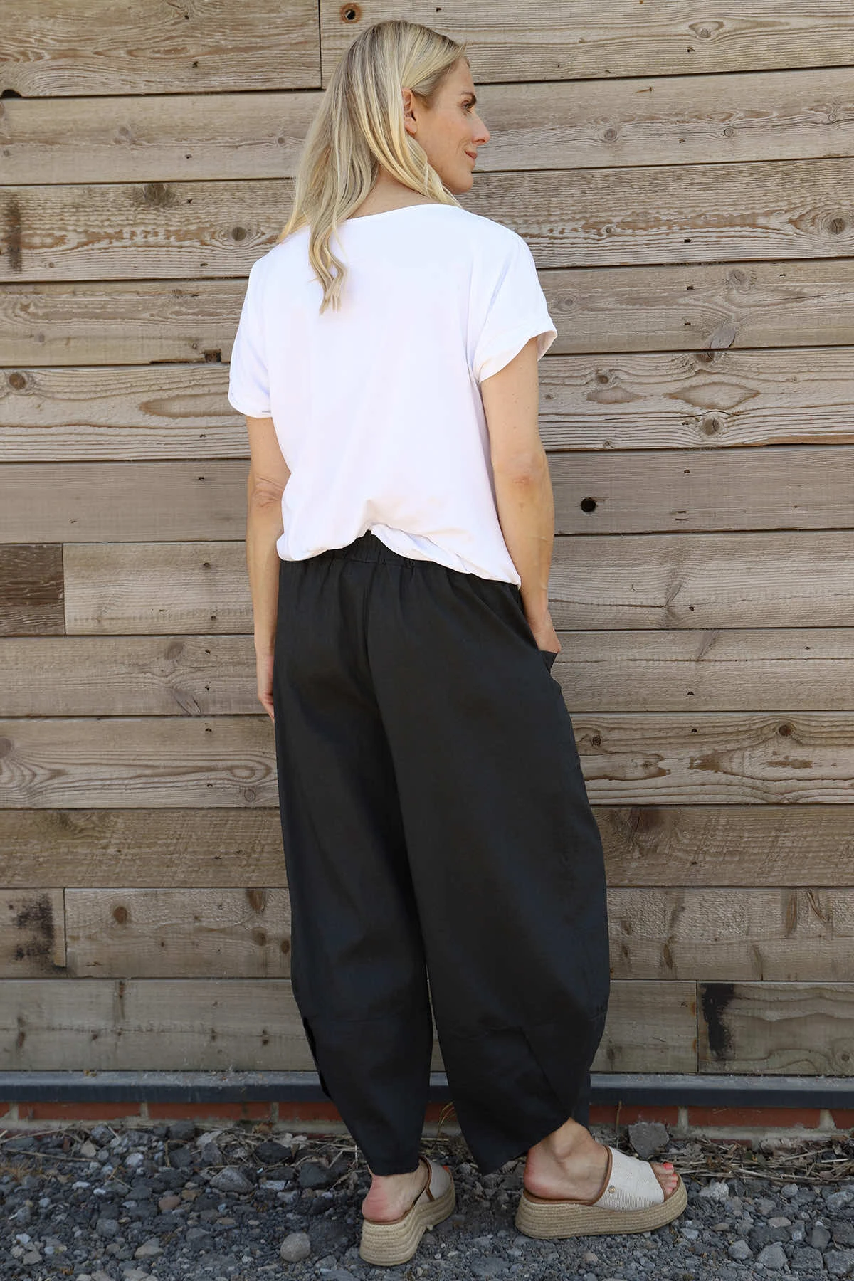 Primrose Linen Trousers Charcoal 6 Primrose Linen Trousers Charcoal - Image 4