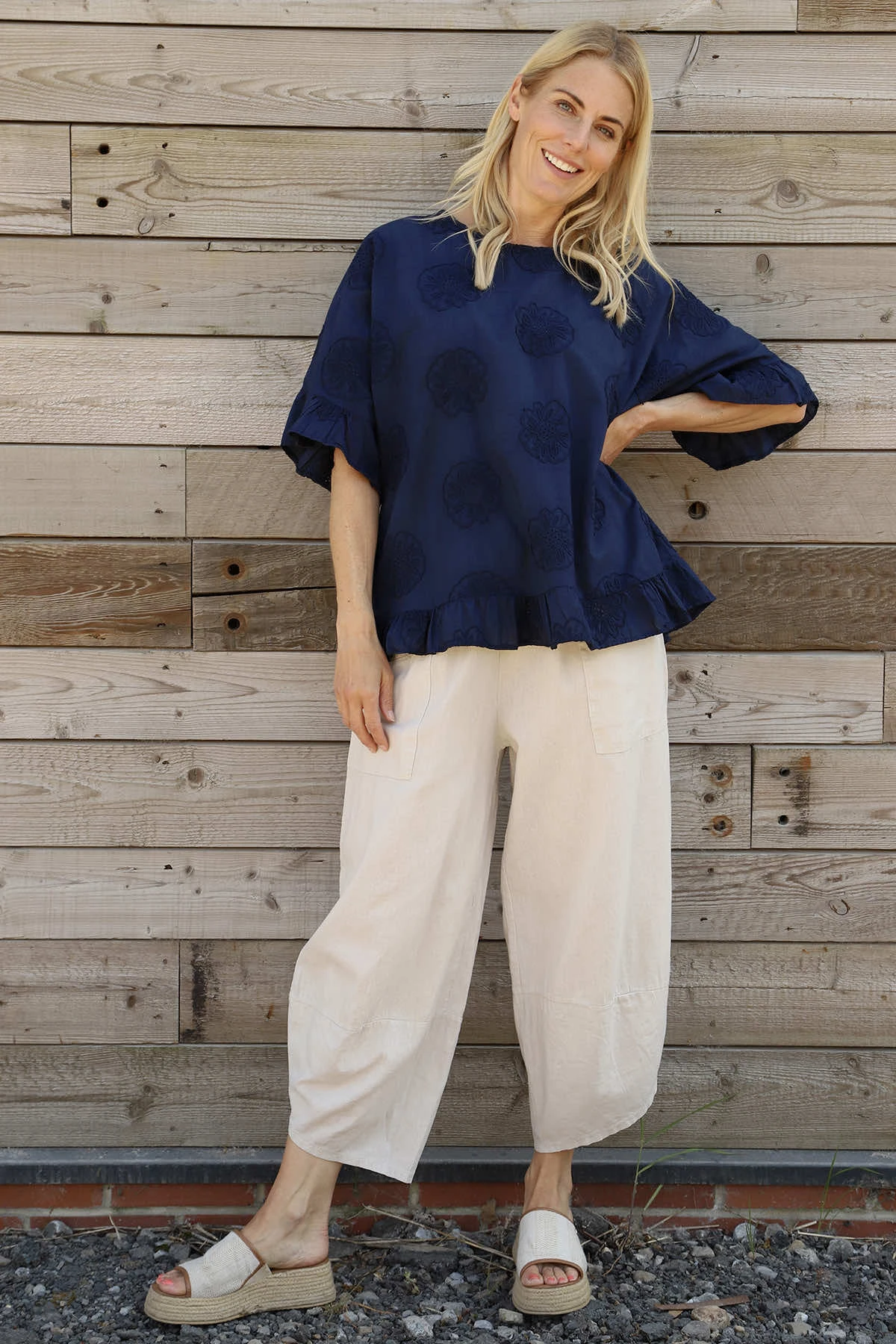 Primrose Linen Trousers Stone 5 Primrose Linen Trousers Stone - Image 3