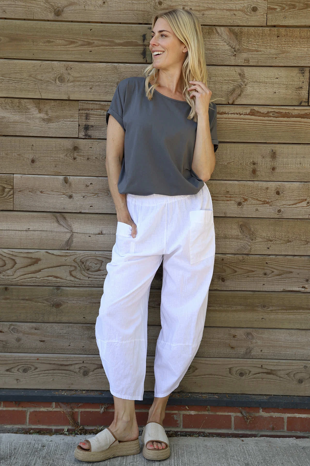 Primrose Linen Trousers White 3 Primrose Linen Trousers White