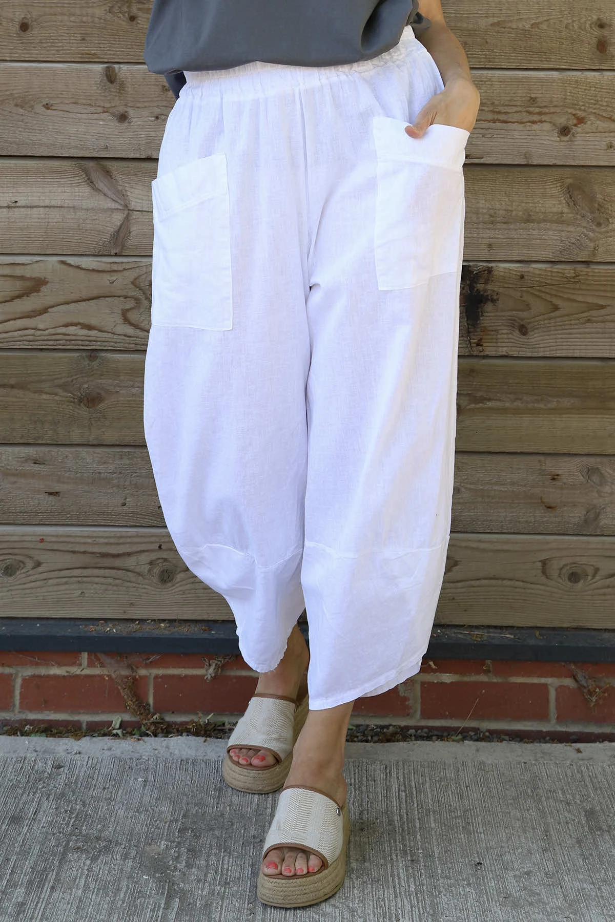 Primrose Linen Trousers White 5 Primrose Linen Trousers White - Image 3