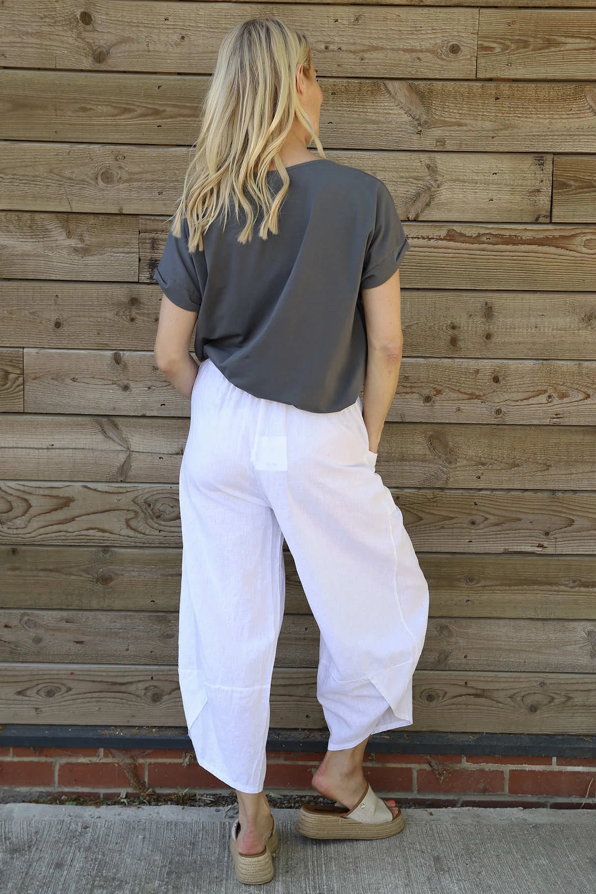 Primrose Linen Trousers White 6 Primrose Linen Trousers White - Image 4