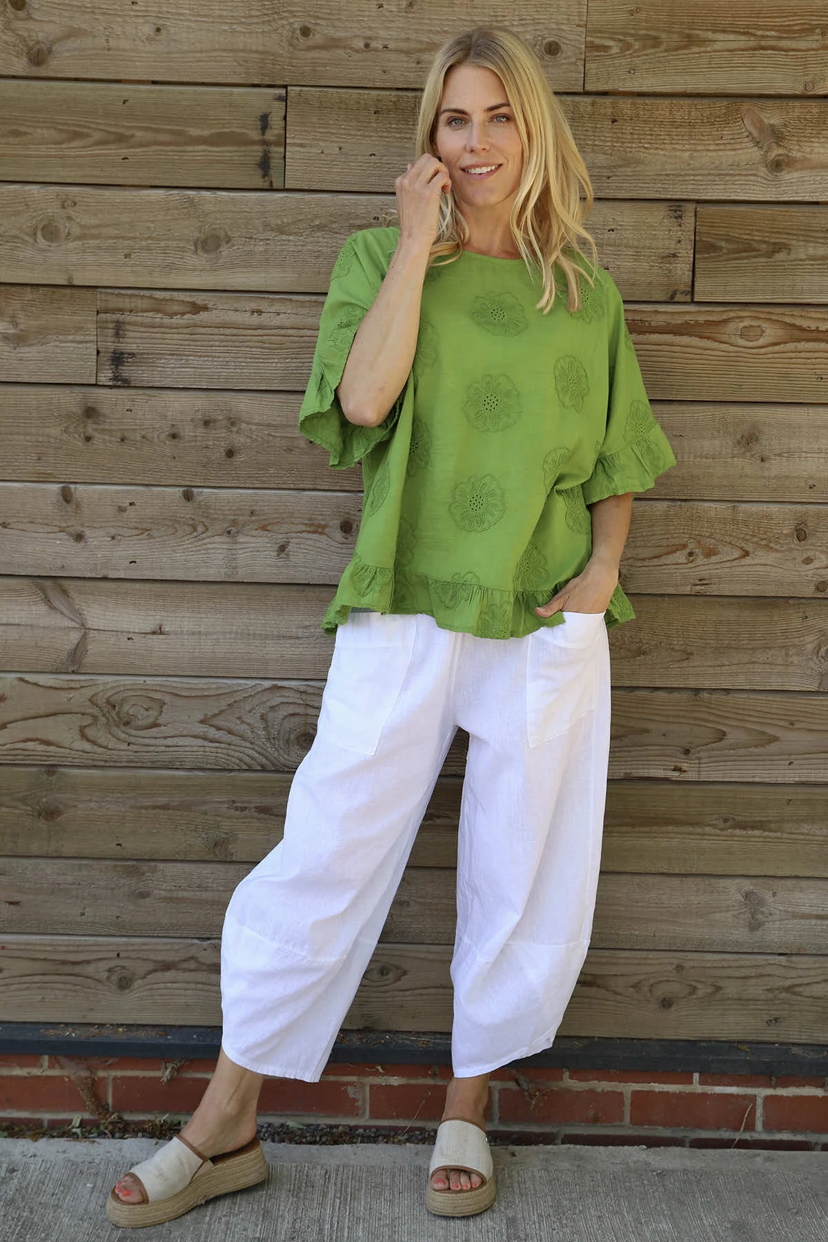Primrose Linen Trousers White 4 Primrose Linen Trousers White - Image 2