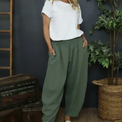 Ratana Cotton Trousers Khaki