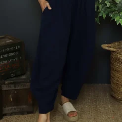 Ratana Cotton Trousers Navy 7 Ratana Cotton Trousers Navy -Kitandkaboodal Store IMG 2792 0c0109aa 517a 49fa 9cf7 cfc176522ded