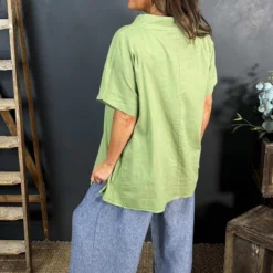 Baines Linen Top Green 9 Baines Linen Top Green -Kitandkaboodal Store IMG 2800 77bb07e2 e676 4595 b752 edfd6777bd0c