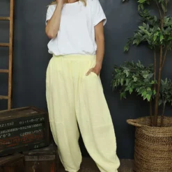 Ratana Cotton Trousers Yellow
