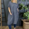 Phoebe Stripe Cotton Dress Navy -Kitandkaboodal Store IMG 2811 39deb279 fe8e 4bc6 ac4c feeb84658b0a
