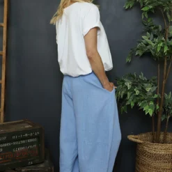 Ratana Cotton Trousers Powder Blue -Kitandkaboodal Store IMG 2817 75d1163a bb6a 47c8 932d 942ef79802b5