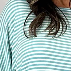 Frances Stripe Sweat Top Aqua -Kitandkaboodal Store IMG 2830 c82d4402 dcc9 481c a040 0fc0f73c1bf1