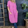 Phoebe Stripe Cotton Dress Fuchsia 2 Phoebe Stripe Cotton Dress Fuchsia -Kitandkaboodal Store IMG 2830 d5e3df4e 250f 448d aafa 50be8cc3d50e