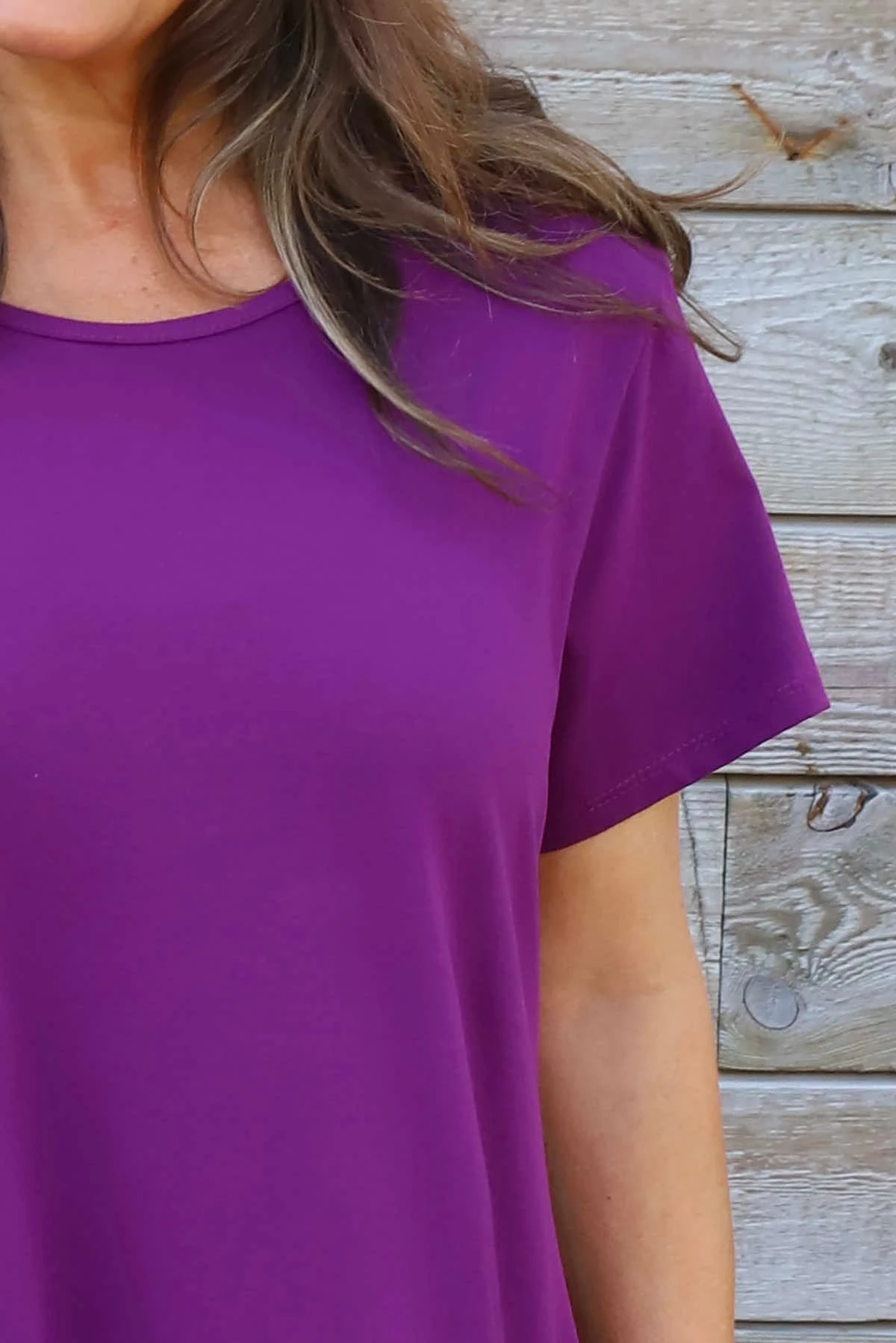 Samia Cotton Tunic Purple 5 Samia Cotton Tunic Purple - Image 3