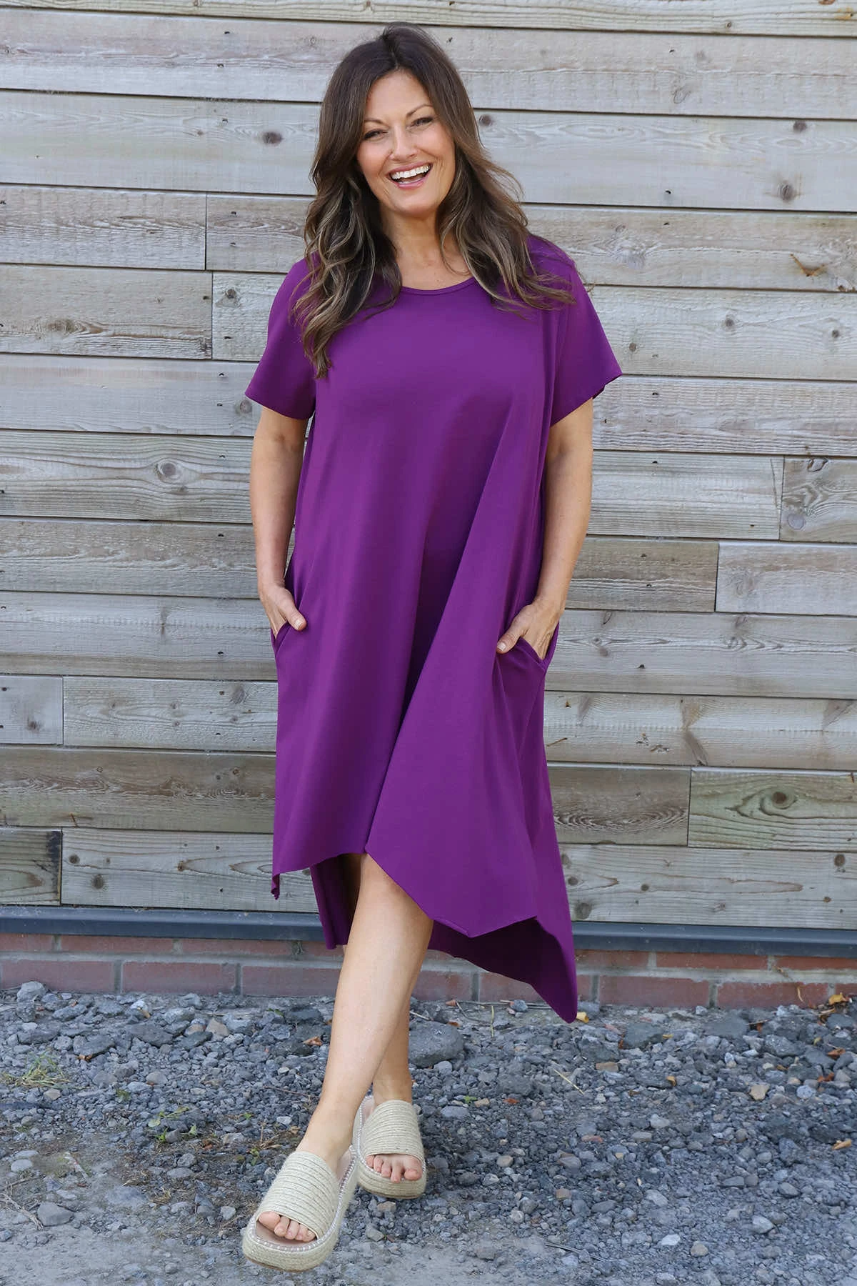 Samia Cotton Tunic Purple 4 Samia Cotton Tunic Purple - Image 2