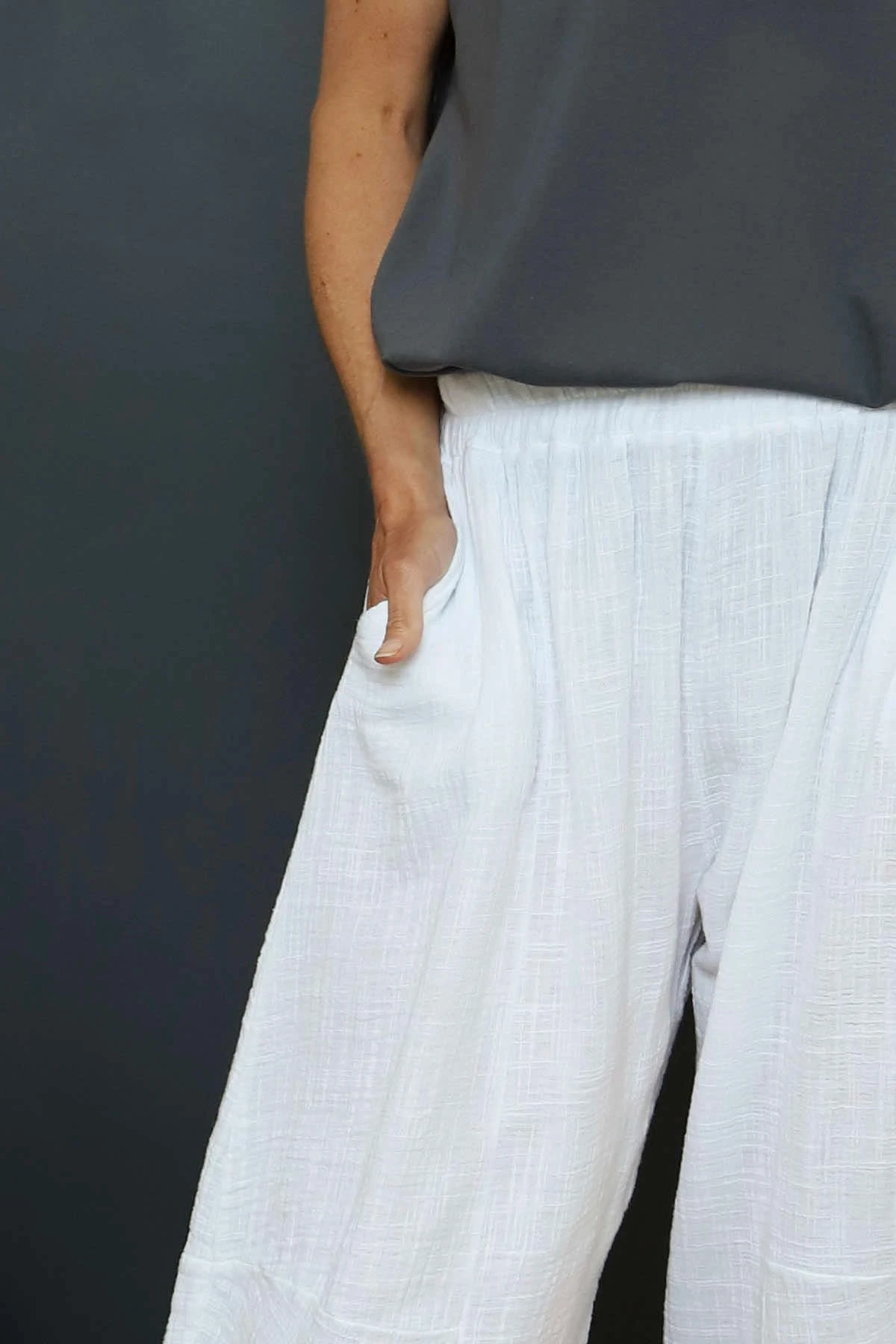 Ratana Cotton Trousers White 5 Ratana Cotton Trousers White - Image 3