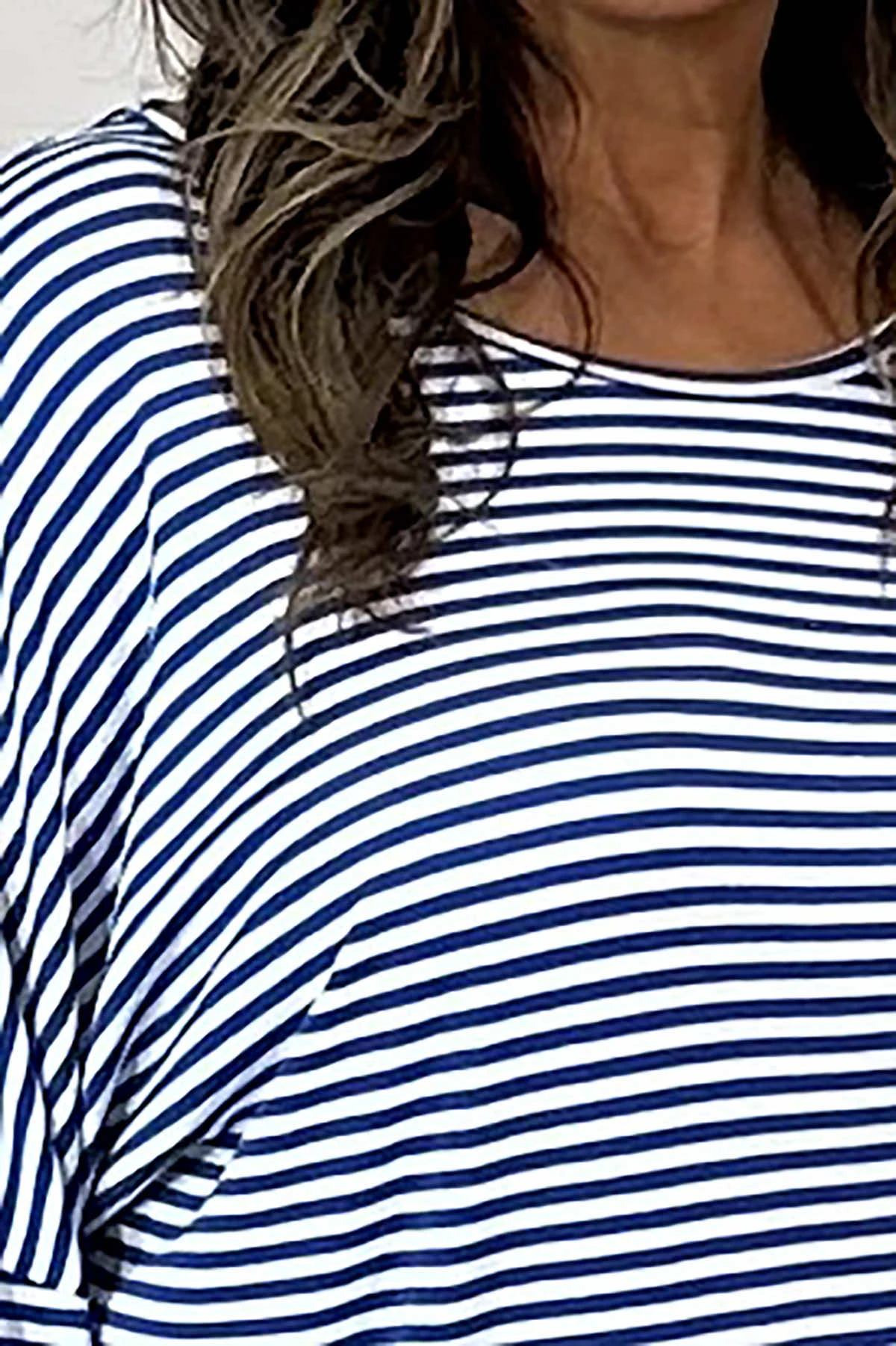 Frances Stripe Sweat Top Cobalt 5 Frances Stripe Sweat Top Cobalt - Image 3
