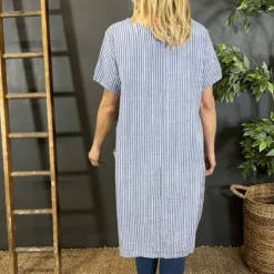 Phoebe Stripe Cotton Dress Blue -Kitandkaboodal Store IMG 2866 d2544907 93e8 4c98 b52b 2e82831d8c01