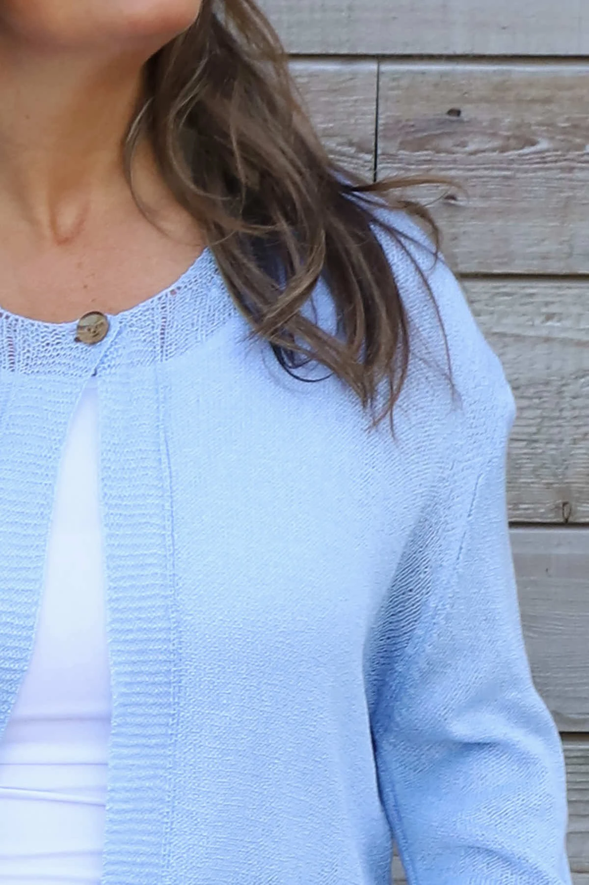 Leandra Knit Cardigan Powder Blue 5 Leandra Knit Cardigan Powder Blue - Image 3