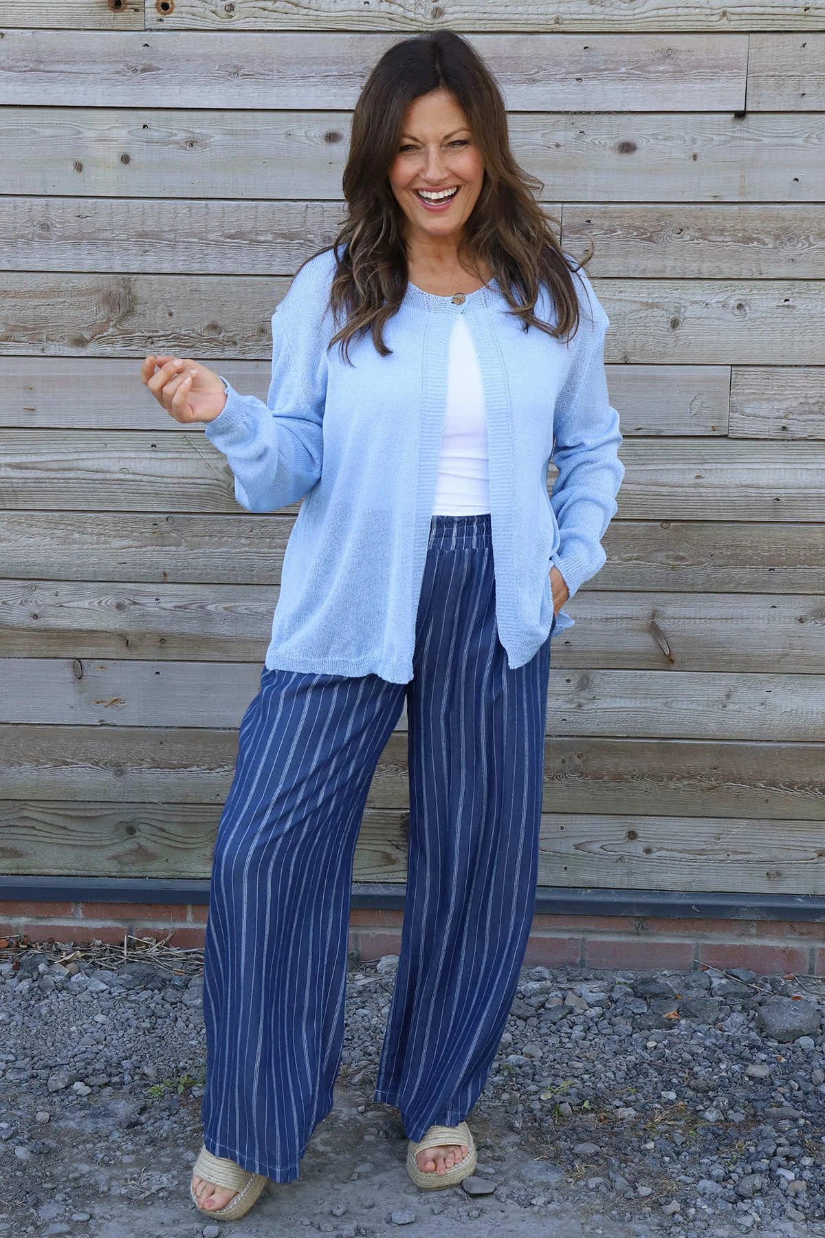 Leandra Knit Cardigan Powder Blue 4 Leandra Knit Cardigan Powder Blue - Image 2