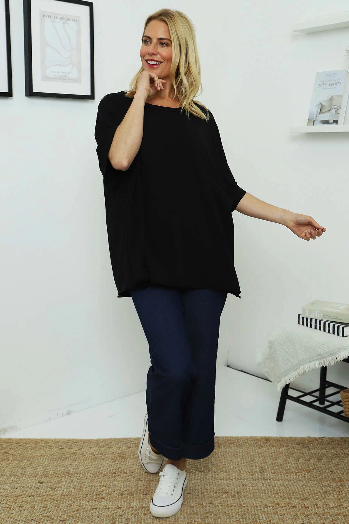 Orchid Cotton Top Black 5 Orchid Cotton Top Black - Image 3