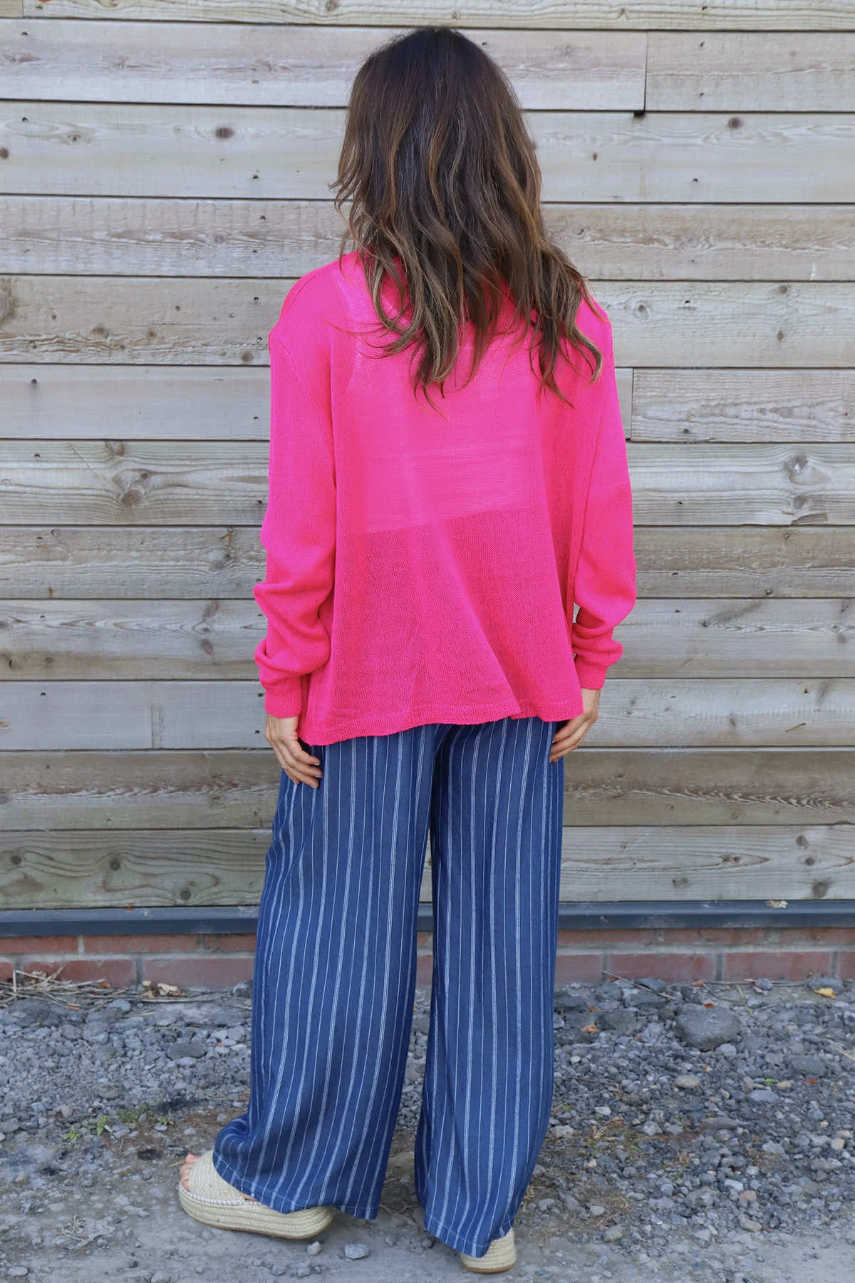 Leandra Knit Cardigan Hot Pink 6 Leandra Knit Cardigan Hot Pink - Image 4