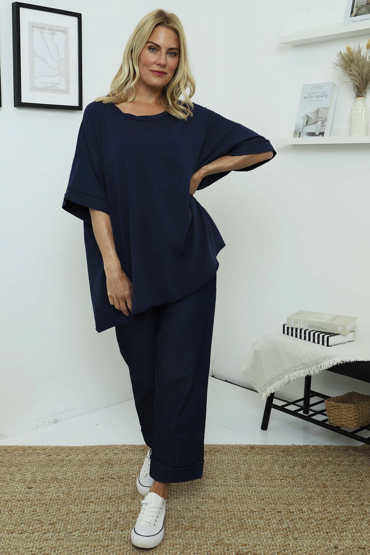 Orchid Cotton Top Navy 5 Orchid Cotton Top Navy - Image 3