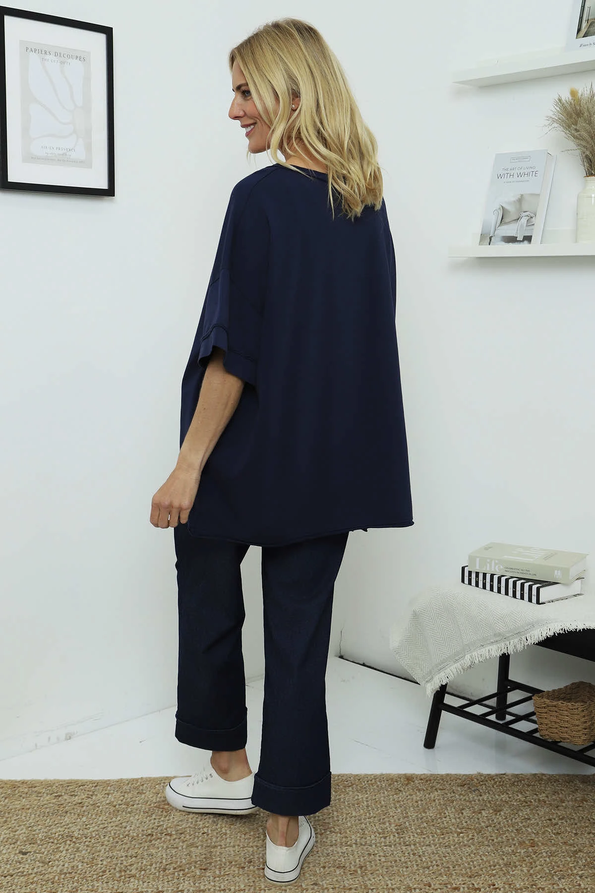 Orchid Cotton Top Navy 6 Orchid Cotton Top Navy - Image 4