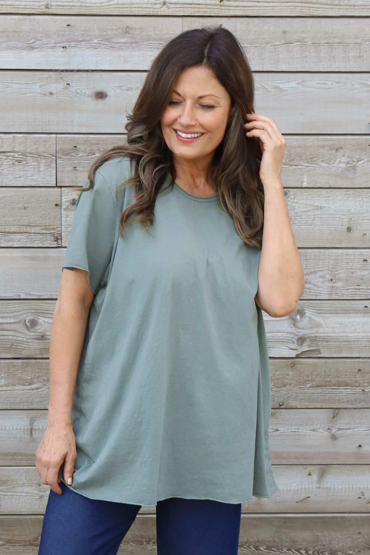 Steffani Cotton Top Khaki 4 Steffani Cotton Top Khaki - Image 2