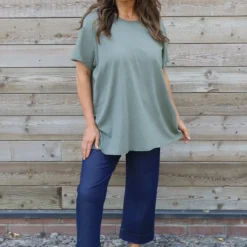 Steffani Cotton Top Khaki