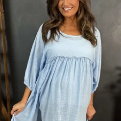 Kadenzia Cotton Tunic Light Blue 8 Kadenzia Cotton Tunic Light Blue -Kitandkaboodal Store IMG 2978 9432261a 40d4 427e 904e db1e0d279386