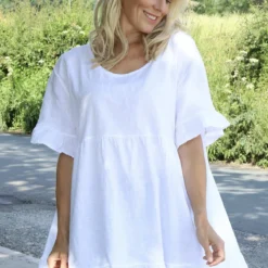 Pamber Linen Tunic White -Kitandkaboodal Store IMG 2995 34cae5a3 fd59 438a a64d 46303dfe8e7b